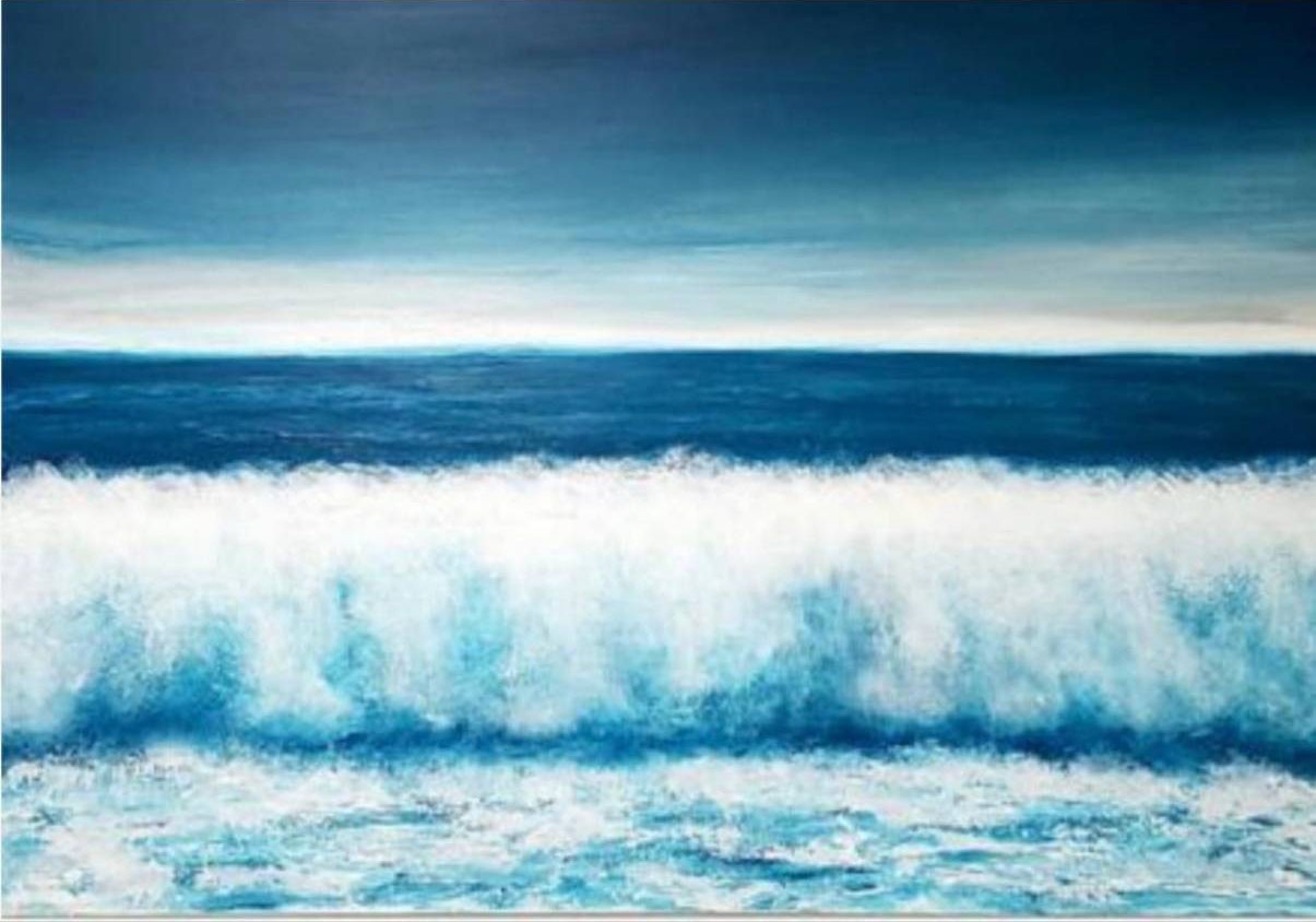 Rhythmic Waves - dynamic ocean waves with golden sand and white foam